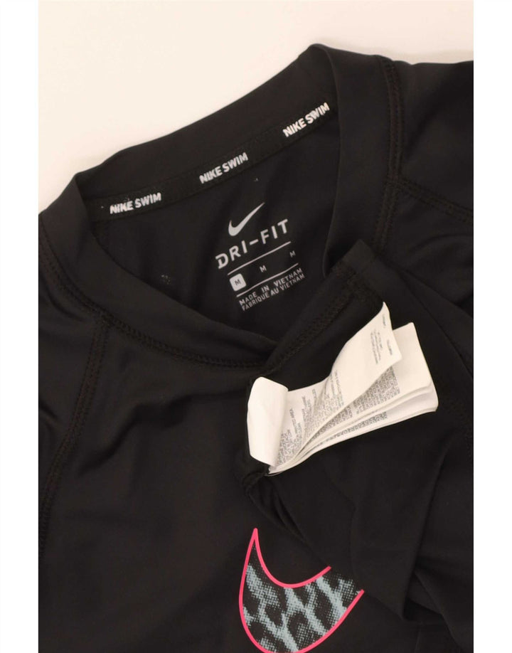 Camiseta Nike Feminina Dri Fit Graphic Top UK 12 Médio Preto Poliéster