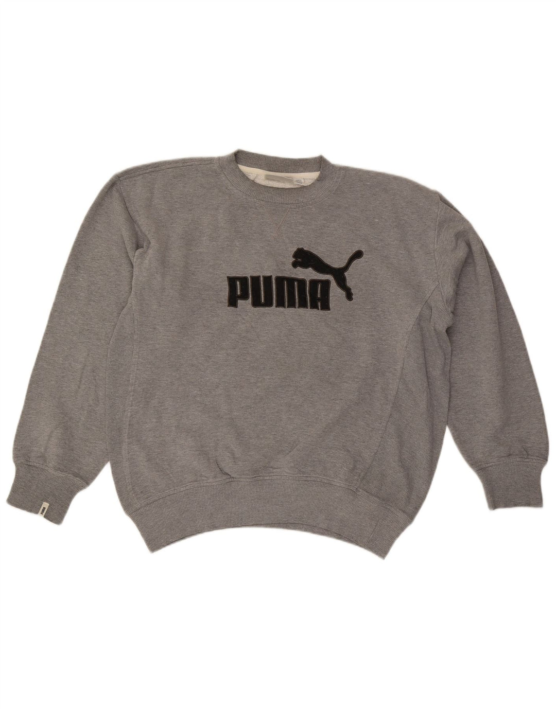 PUMA Mens Graphic Moletom Jumper Médio Cinza