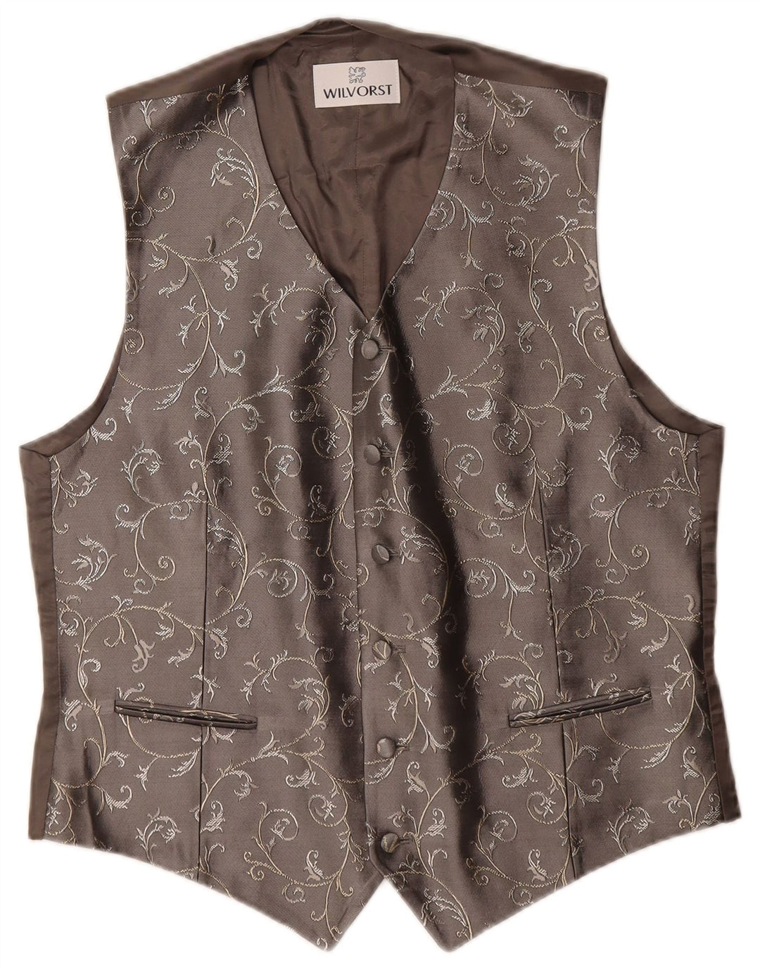 Colete masculino Wilvorst pequeno cinza floral