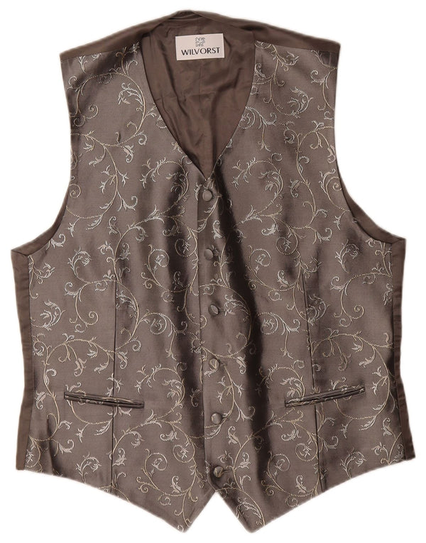 Colete masculino Wilvorst pequeno cinza floral