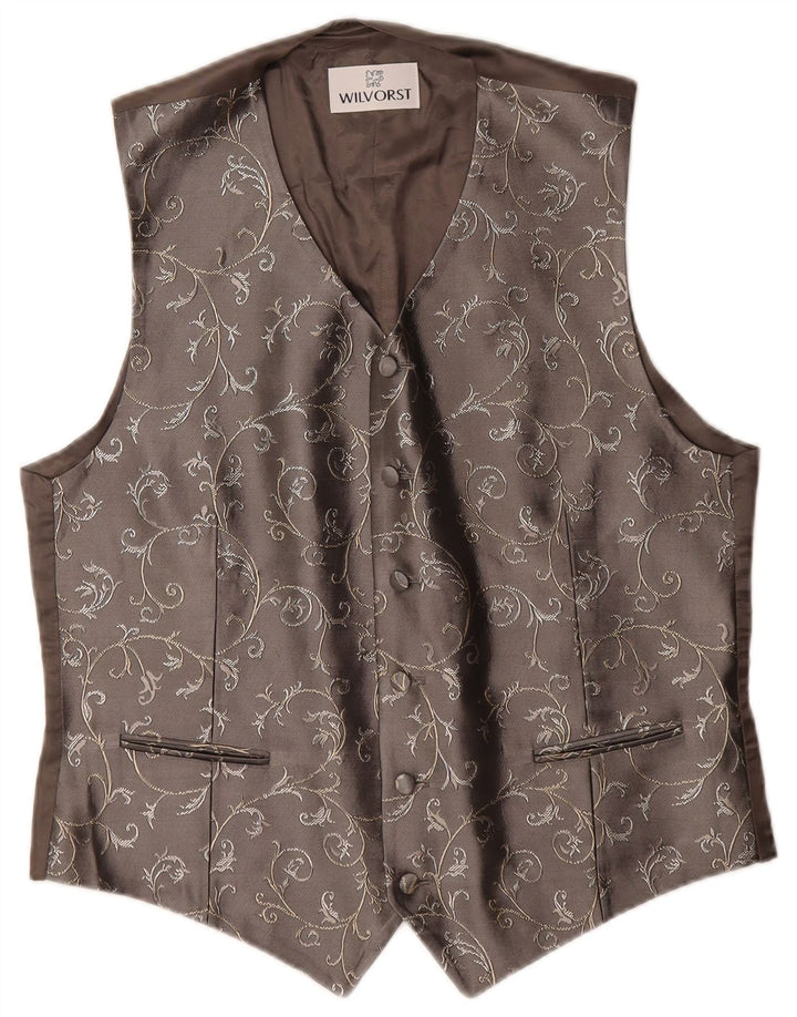 Colete masculino Wilvorst pequeno cinza floral