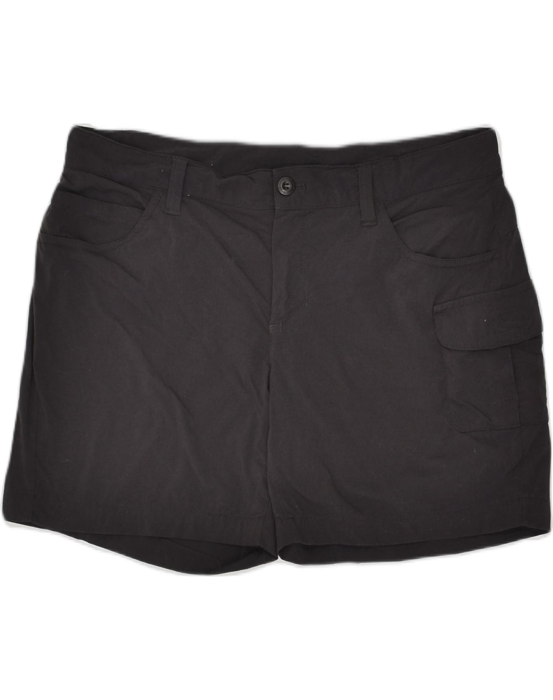 EDDIE BAUER Womens Cargo Shorts US 8 Medium W36 Black Nylon | Vintage Eddie Bauer | Thrift | Second-Hand Eddie Bauer | Used Clothing | Messina Hembry 