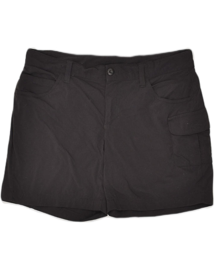 EDDIE BAUER Womens Cargo Shorts US 8 Medium W36 Black Nylon | Vintage Eddie Bauer | Thrift | Second-Hand Eddie Bauer | Used Clothing | Messina Hembry 