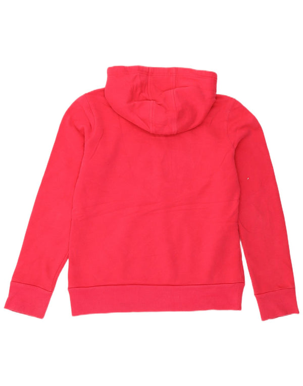Adidas Womens Graphic Hoodie Jumper UK 12/14 Médio Algodão Rosa