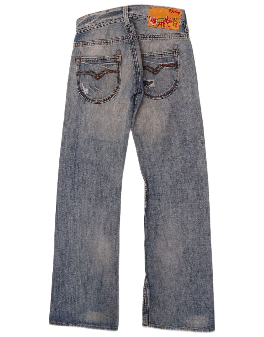 Replay Jeans Bootcut Feminino W26 L34 Azul Algodão