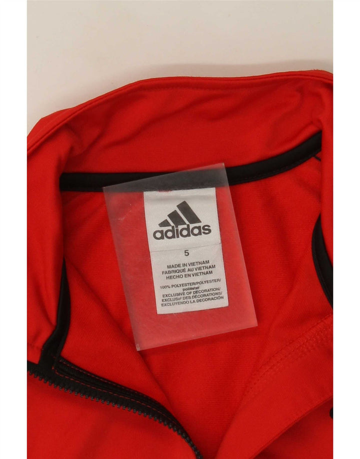 Jaqueta Adidas Meninos Treino Top 4-5 Anos Vermelho Colorblock Poliéster