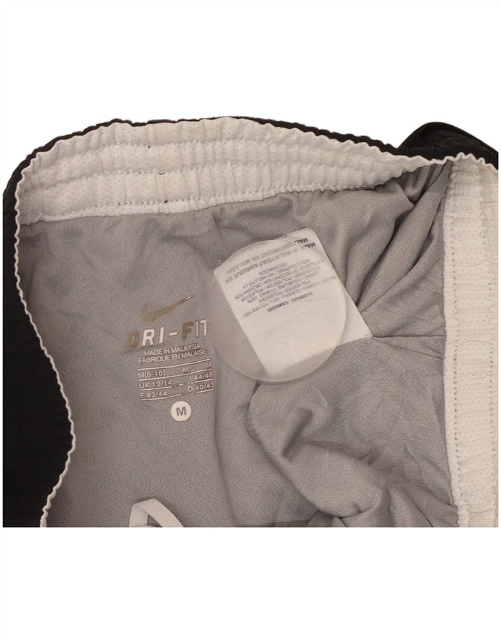 Shorts esportivos femininos NIKE Dri Fit UK 12/14 médio preto poliéster