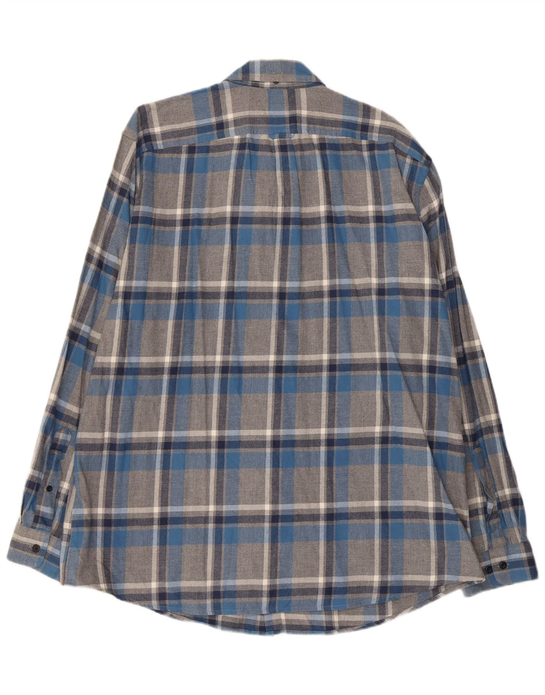 Camisa masculina de flanela L.L.Bean XL cinza xadrez algodão