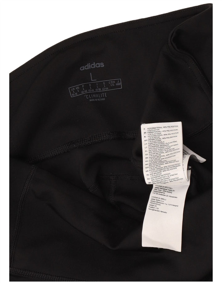 ADIDAS Womens Climalite Crop Leggings UK 16/18 Grande Preto Poliéster