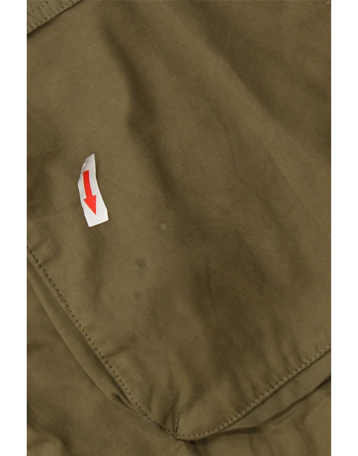 Jaqueta parka feminina com capuz Marks & Spencer Reino Unido 18 XL cáqui poliéster