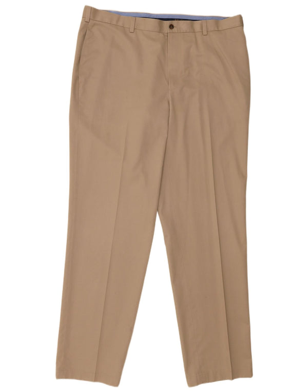 Calça Chino masculina reta Brooks Brothers W40 L34 algodão bege