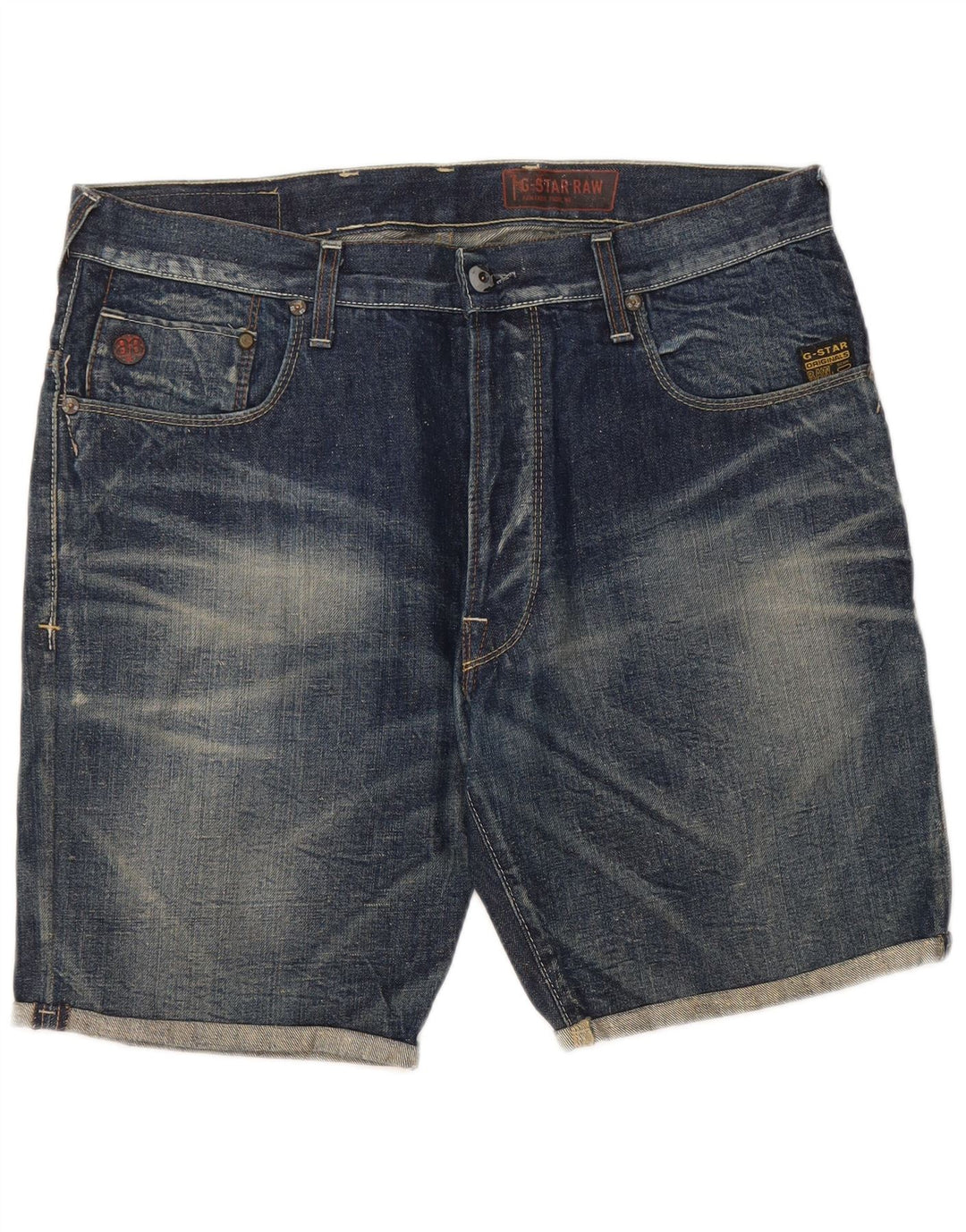 Shorts jeans masculino G-Star W34 grande algodão azul