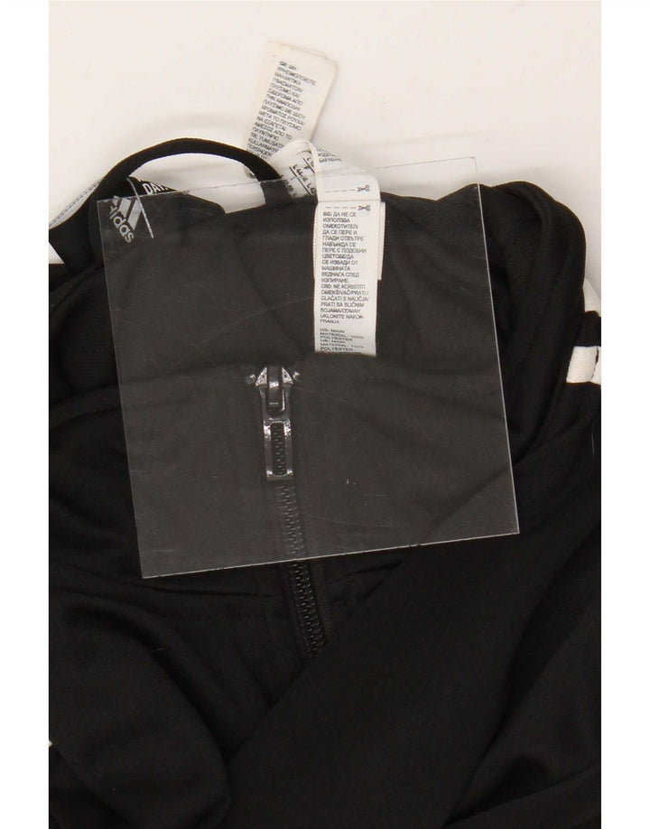 Adidas Womens Tracksuit Top Jacket UK 16/18 Grande Preto Poliéster