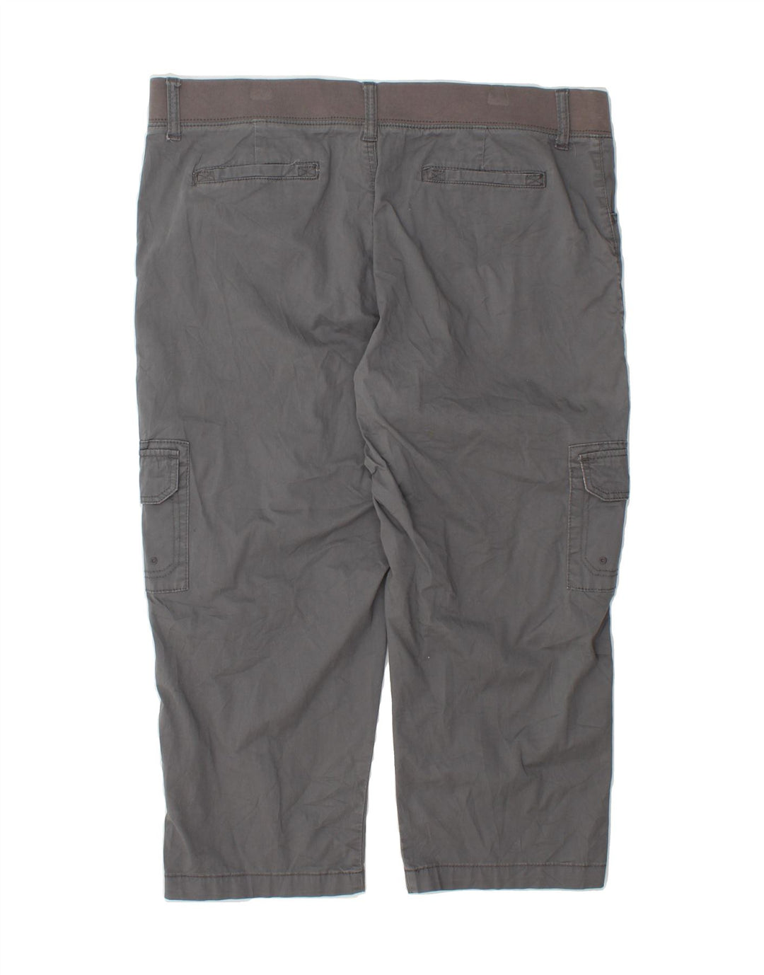 LEE Womens Straight Cargo Capri Trousers US 14 XL W38 L22 Grey Cotton Vintage Lee and Second-Hand Lee from Messina Hembry 