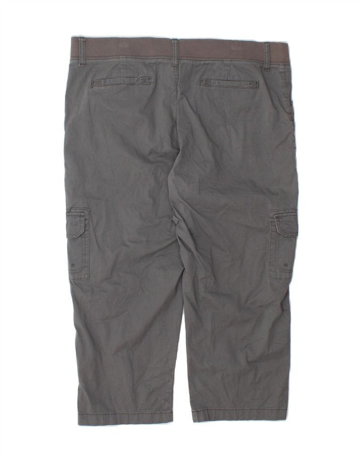 LEE Womens Straight Cargo Capri Trousers US 14 XL W38 L22 Grey Cotton Vintage Lee and Second-Hand Lee from Messina Hembry 