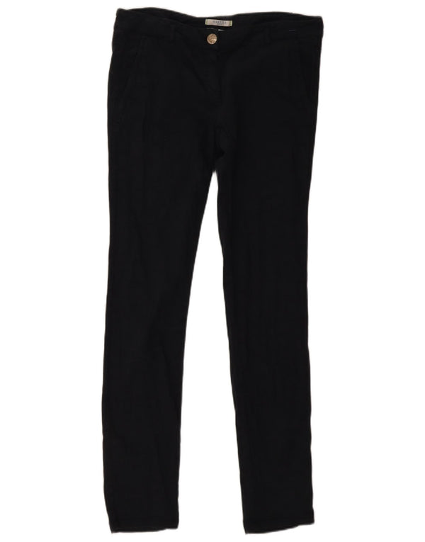 Calça Chino Skinny Feminina Marella Reino Unido 14 Grande W32 L32 Algodão Preto
