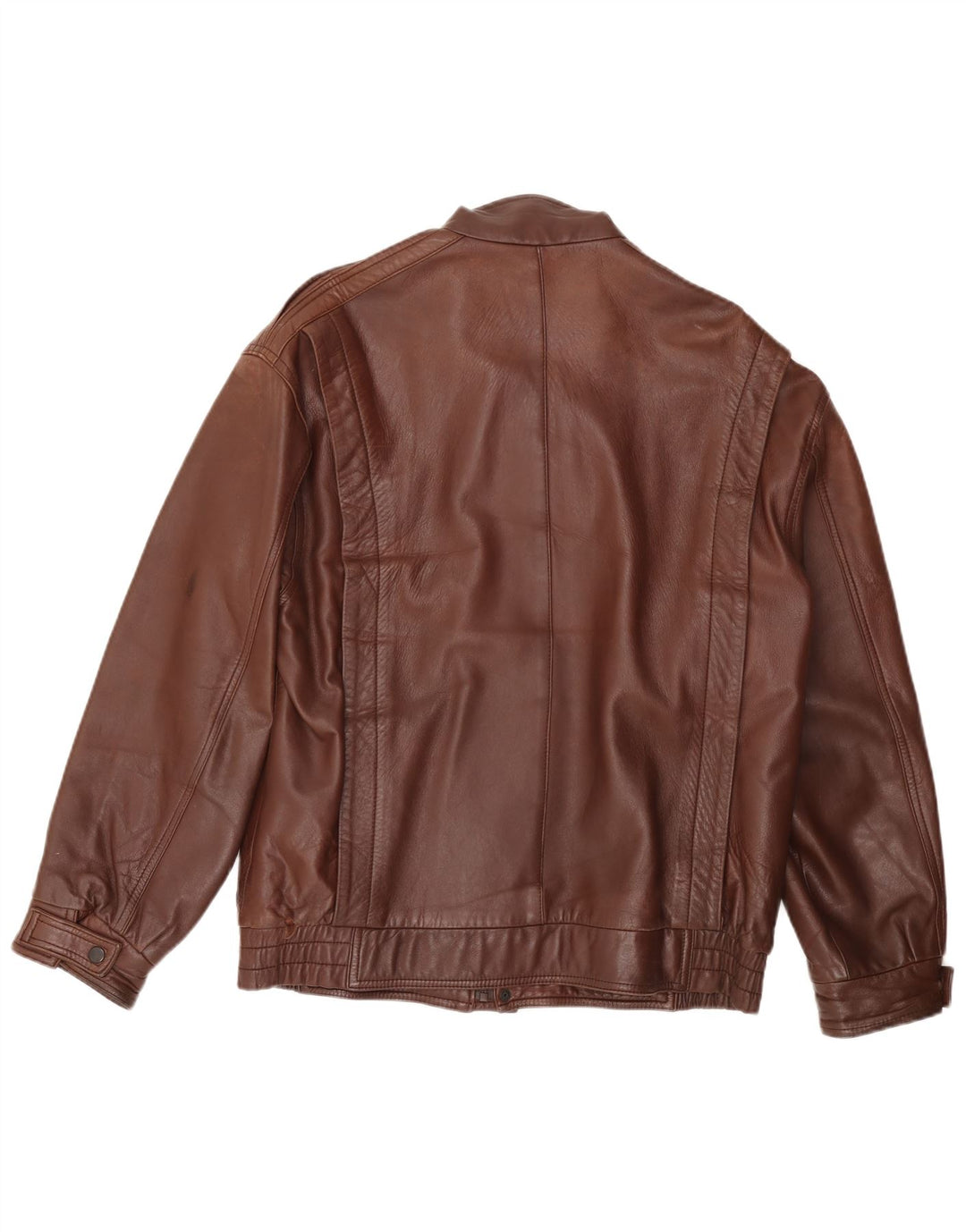Jaqueta de couro masculina NOBLE Loose Fit EU 44 XS couro marrom
