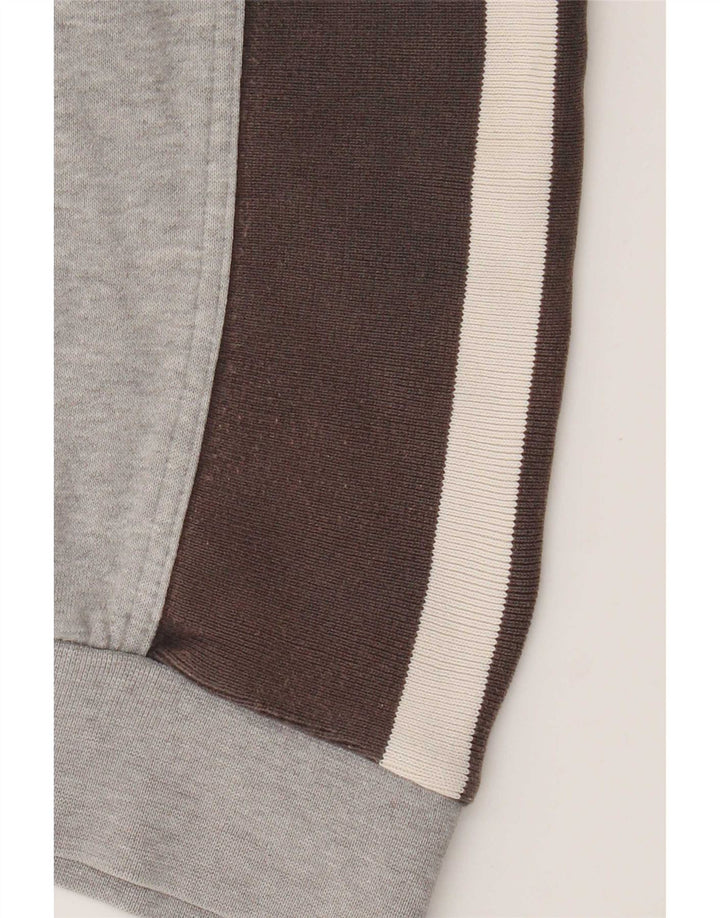 Moletom masculino Nike Jumper grande cinza colorblock algodão