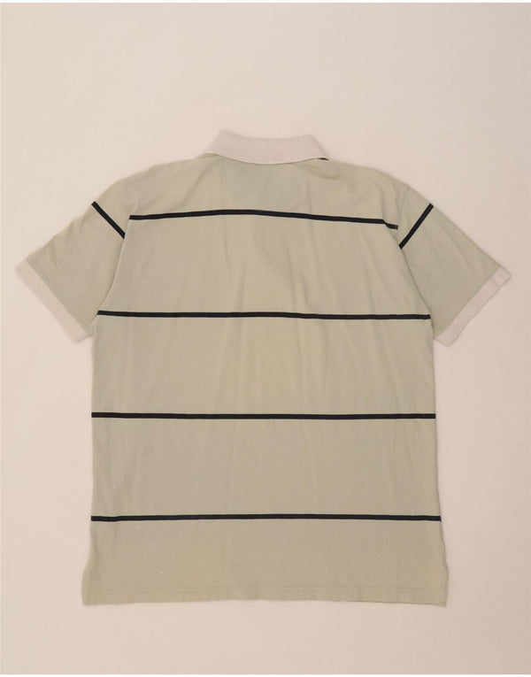 Camisa polo masculina Murphy & Nye 2XL algodão listrado bege
