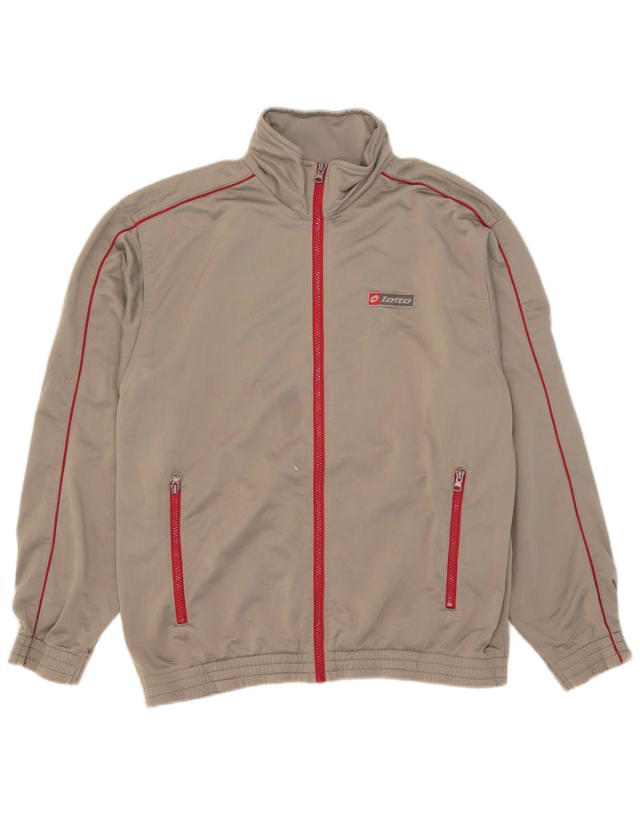Jaqueta masculina de treino Lotto UK 40/42 poliéster cinza grande