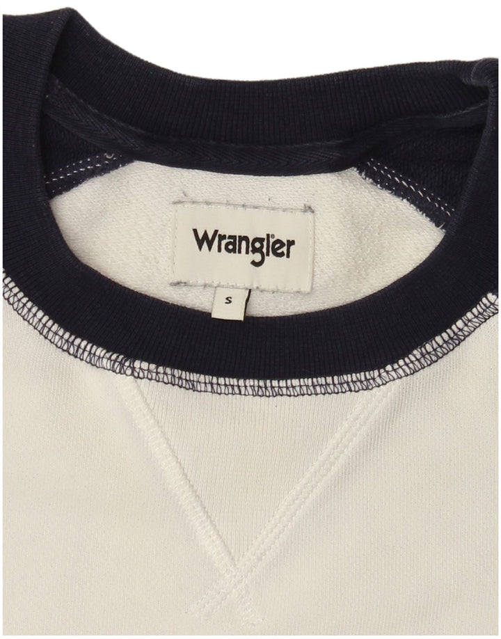 Wrangler moletom masculino jumper pequeno branco colorblock