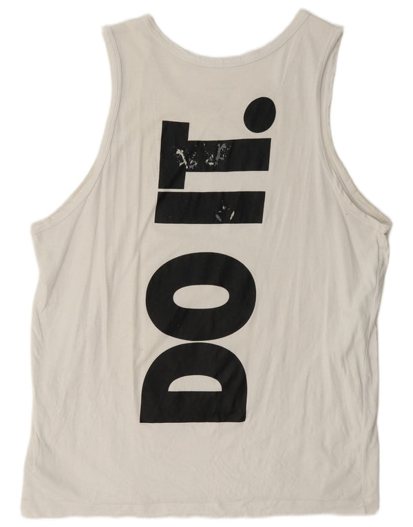 Colete gráfico masculino Nike XL branco algodão