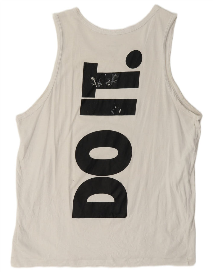 Colete gráfico masculino Nike XL branco algodão