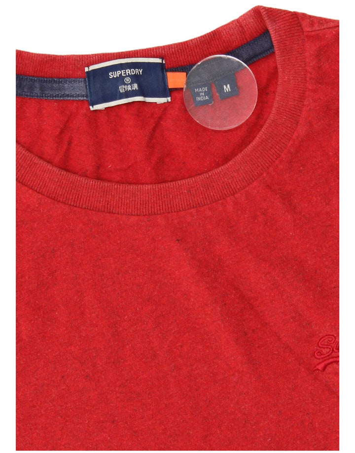 Camiseta masculina Superdry Top médio algodão vermelho