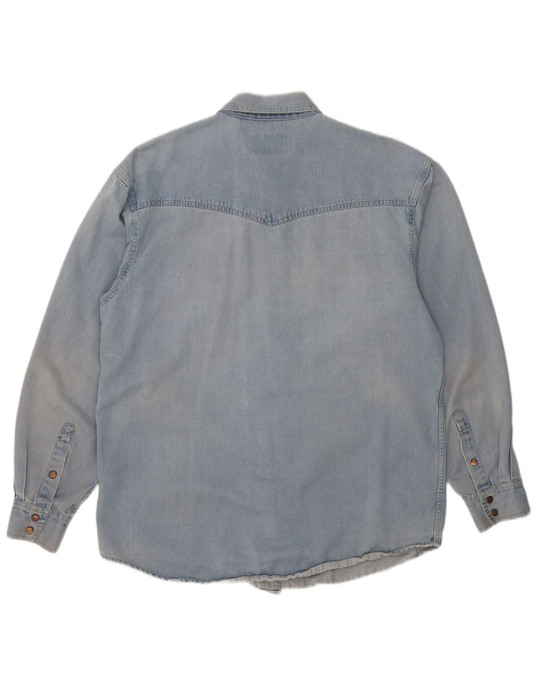 Camisa jeans masculina WRANGLER grande azul