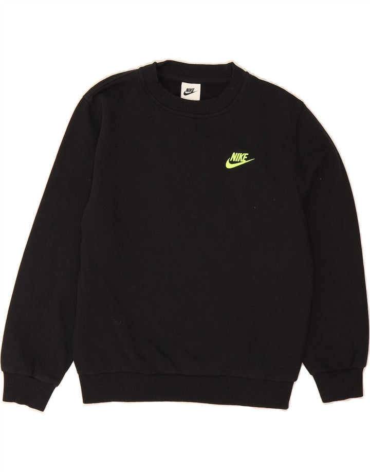 NIKE Boys Sweatshirt Jumper 10-11 Years Medium Black Cotton Vintage Nike and Second-Hand Nike from Messina Hembry 