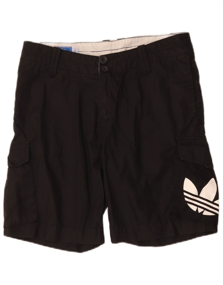 Adidas Mens Graphic Cargo Shorts W32 Médio Algodão Preto