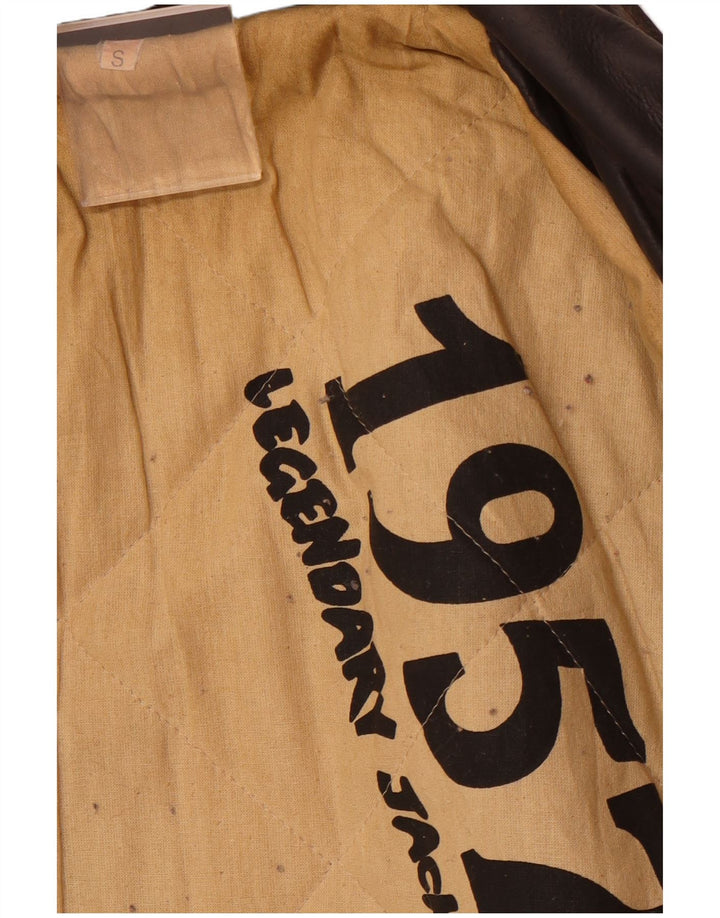 Jaqueta lendária 1957 Jaqueta de couro masculina Reino Unido 36 Couro marrom pequeno