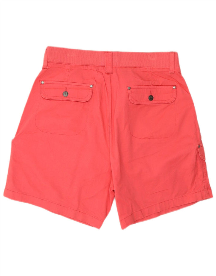 Shorts cargo feminino Lee de cintura média e ajuste relaxado US 10 grandes W32 algodão rosa