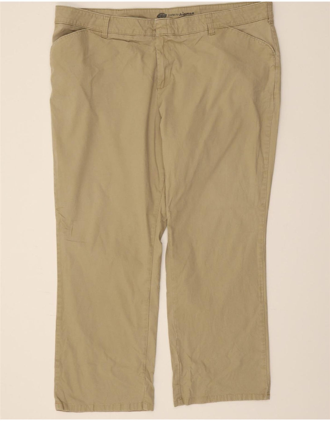 DICKIES Womens Straight Casual Trousers W40 L28 Beige Vintage Dickies and Second-Hand Dickies from Messina Hembry 