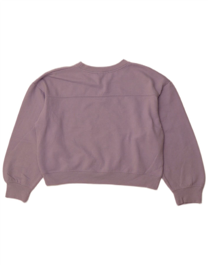 ZARA moletom feminino oversized cropped UK 14 médio roxo