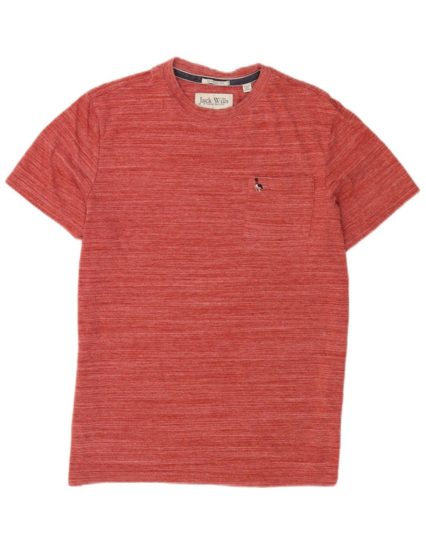 Camiseta masculina Jack Wills Top médio de algodão listrado marrom