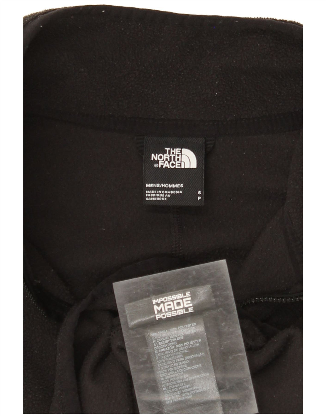 THE NORTH FACE Suéter masculino de lã com gola e zíper, pequeno, preto, poliéster