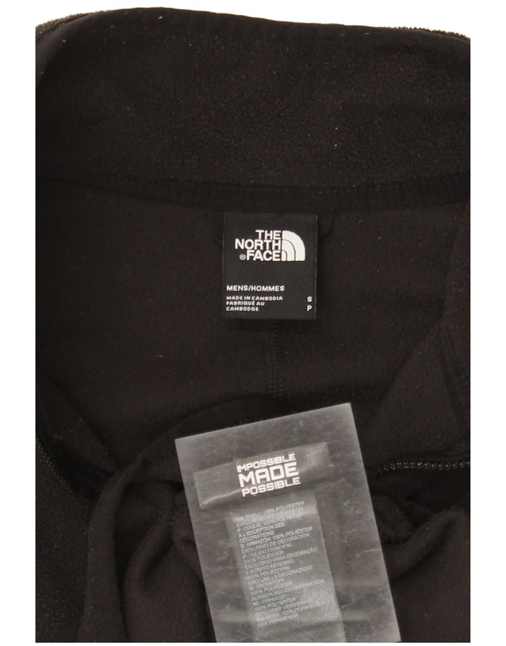 THE NORTH FACE Suéter masculino de lã com gola e zíper, pequeno, preto, poliéster