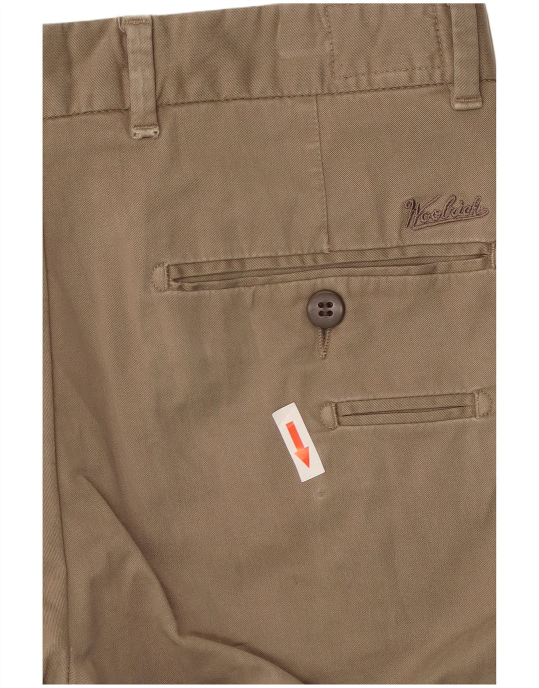 Calças Chino Masculinas Woolrich Slim W30 L33 Algodão Bege