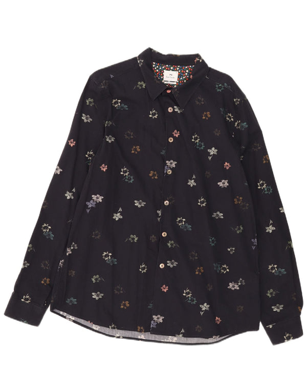Camisa masculina Paul Smith Regular Fit XL azul marinho algodão floral