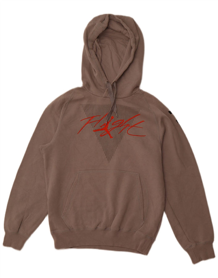 JORDAN Suéter masculino com capuz gráfico pequeno algodão cinza