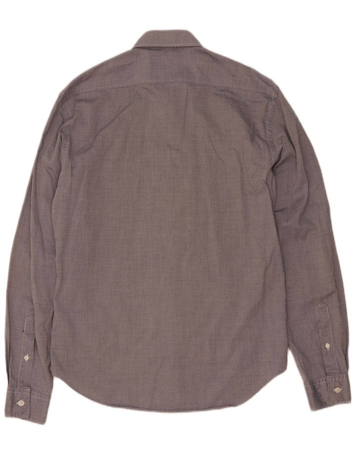 Camisa masculina Burberry pequena azul algodão