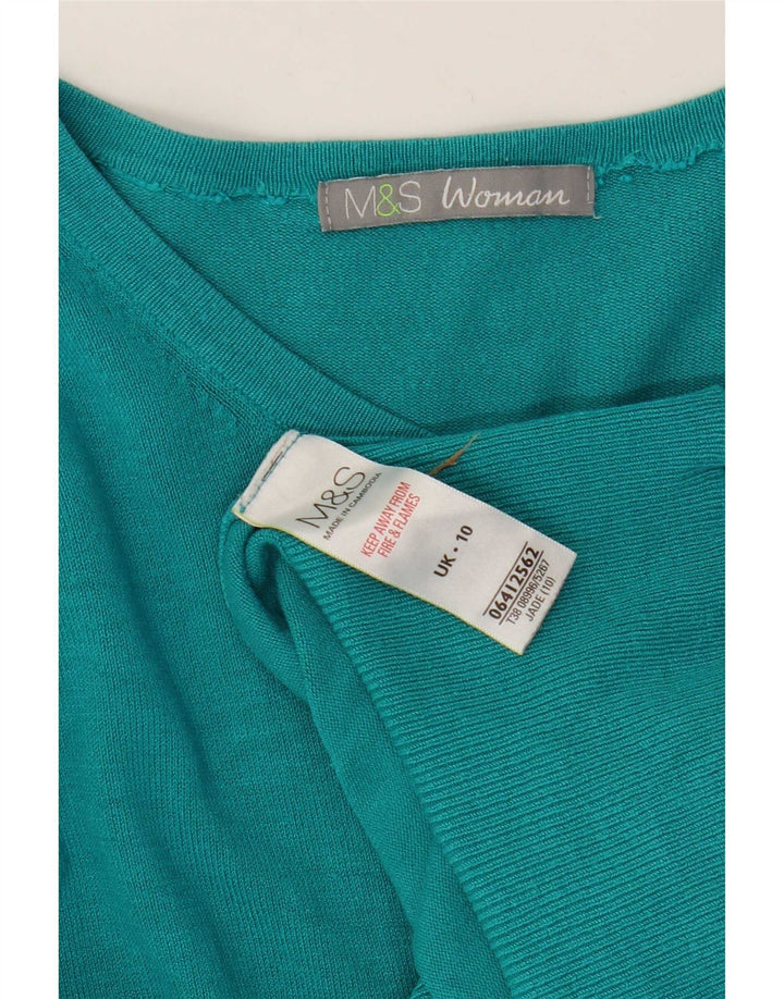 Suéter cardigã feminino Marks & Spencer Reino Unido 10 viscose azul pequena