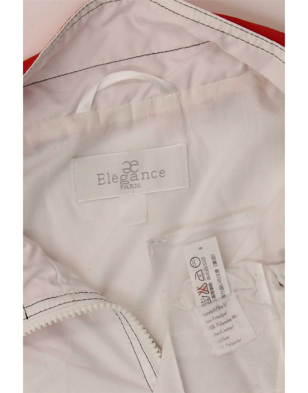 Elegance Womens Crop Gilet UK 16 Grande Poliéster Colourblock Branco