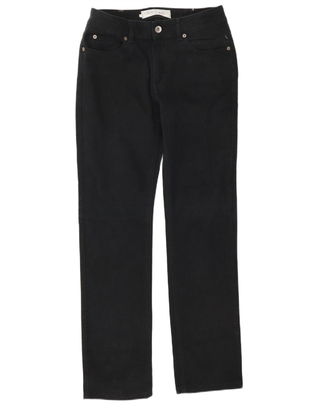 Calça jeans reta feminina Henry Cottons W27 L30 algodão preto