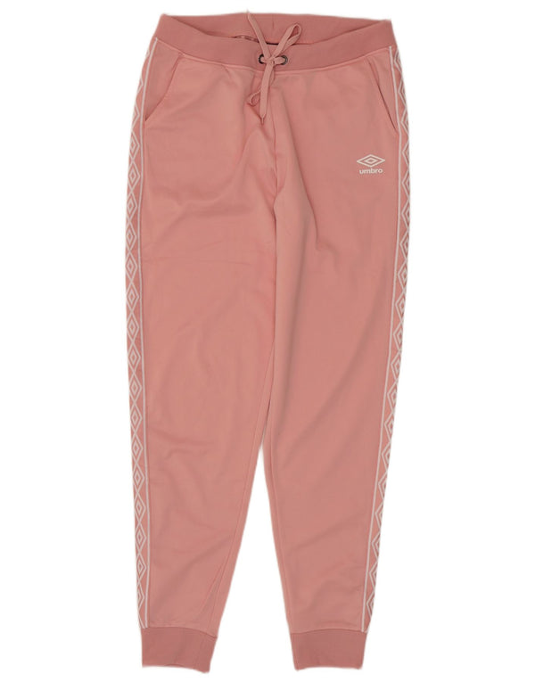 Calça esportiva feminina Umbro com estampa gráfica e joggers UK 14 médio rosa