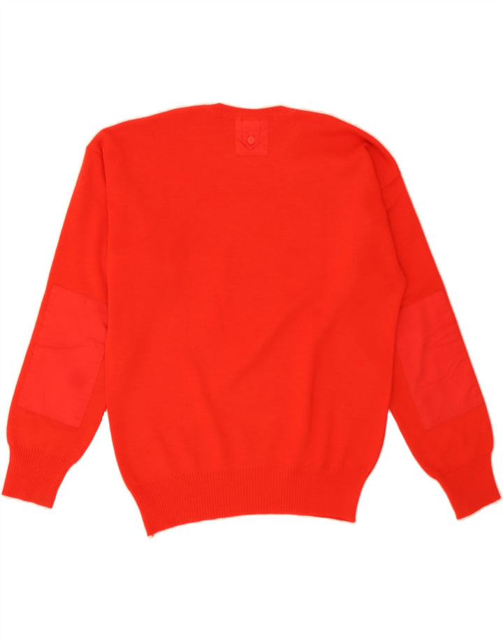 NAVIGARE Mens Crew Neck Jumper Sweater Medium Red Vintage Navigare and Second-Hand Navigare from Messina Hembry 