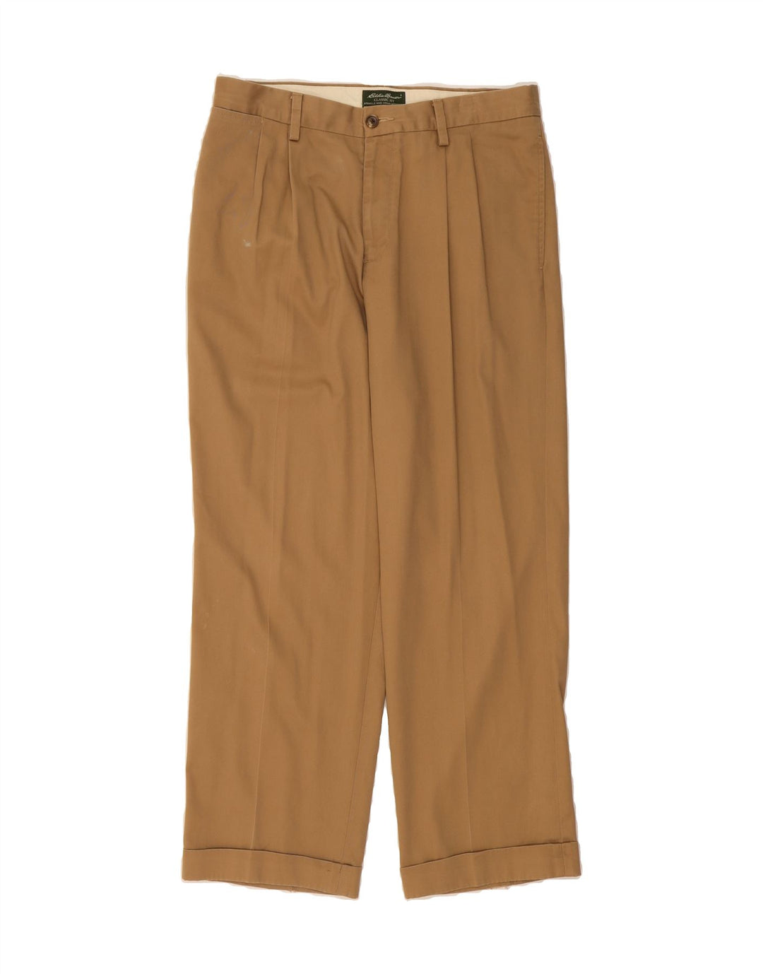 EDDIE BAUER Mens Classic Fit Pegged Casual Trousers W34 L30 Beige Cotton Vintage Eddie Bauer and Second-Hand Eddie Bauer from Messina Hembry 
