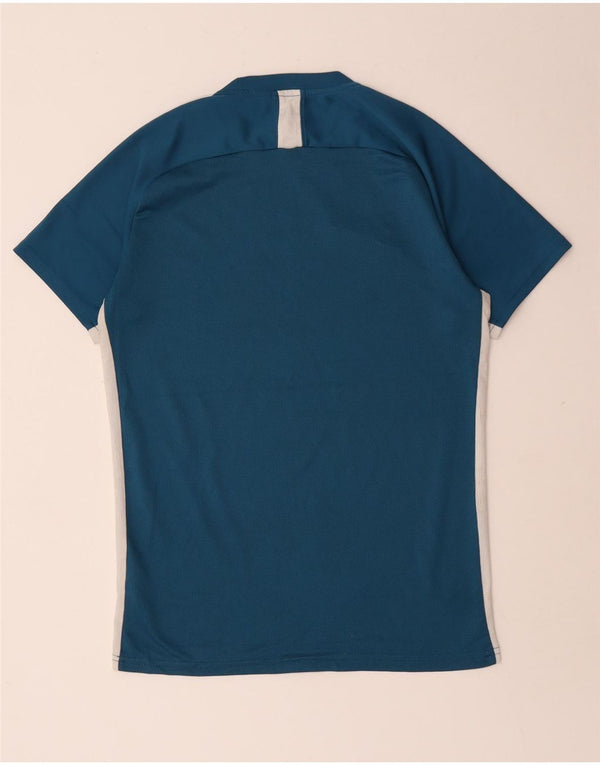 Camiseta masculina Nike Dri Fit Top médio azul colorblock poliéster
