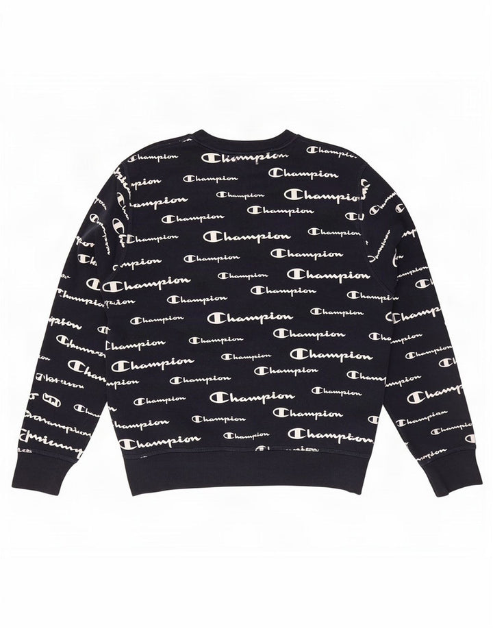Champion moletom masculino gráfico jumper pequeno azul marinho poliéster